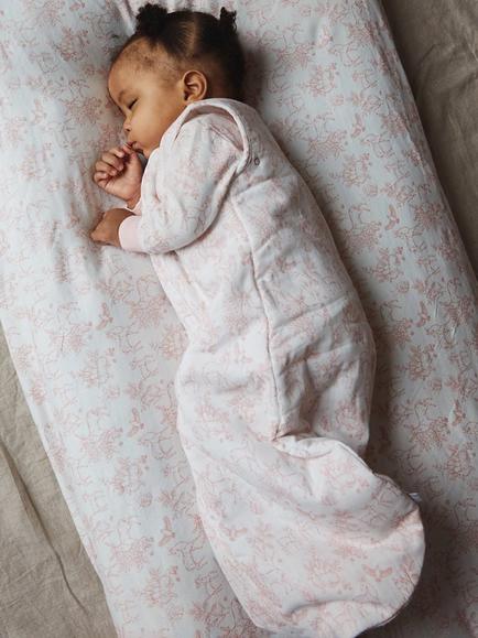 The Little Tailor Baby 2.5 Tog Sleeping Bag, Pink Woodland