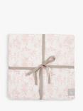 The Little Tailor Large Muslin Blanket, 112 x 112cm, Pink Woodland