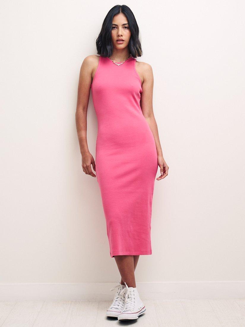 Nobody's Child Brighton Bodycon Midi Dress, Pink