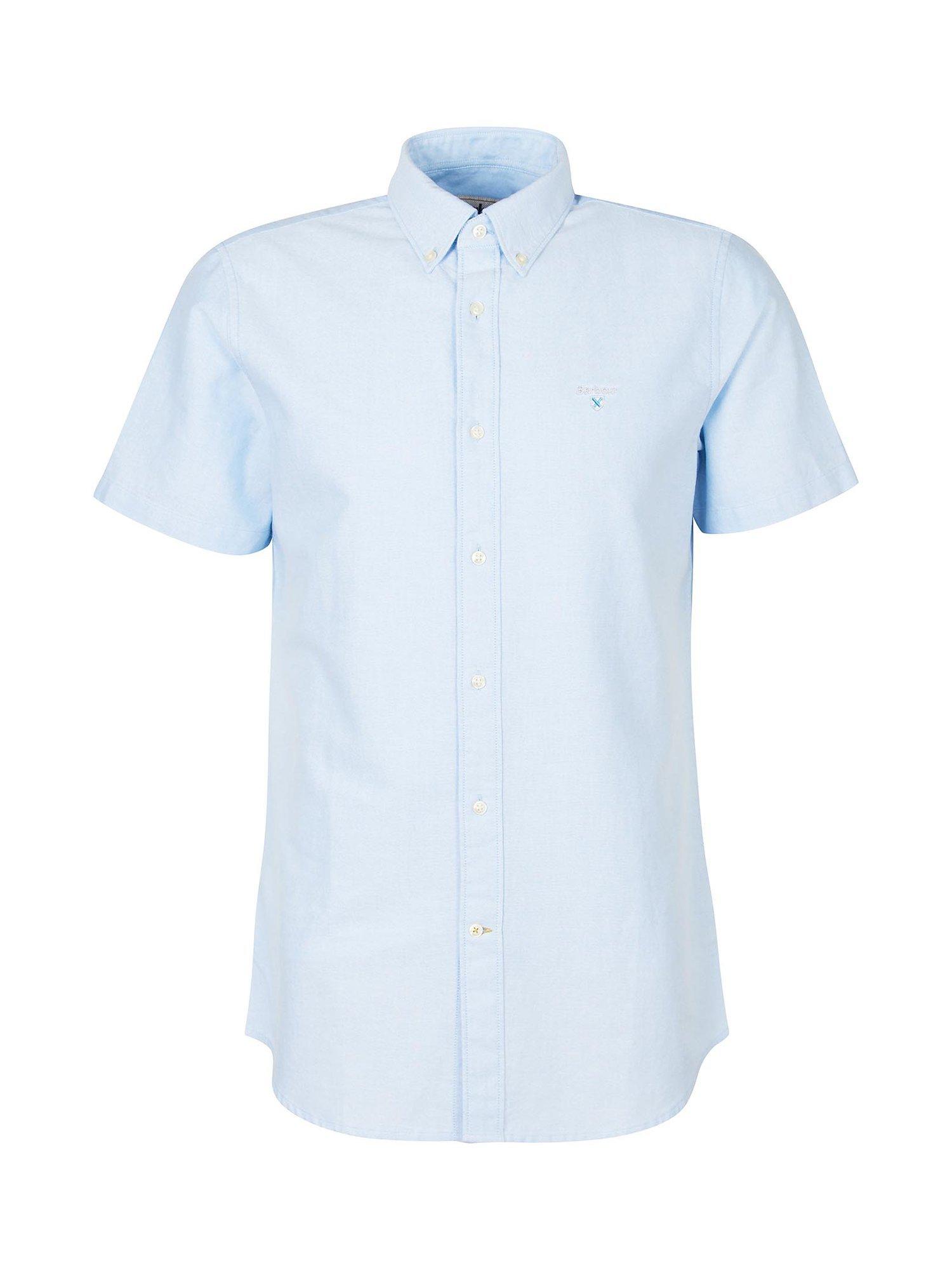 Product image 4 of 6, which shows Barbour Oxford Cotton Short Sleeve Shirt, Sky, XXL