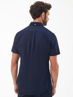 Barbour Oxford Cotton Short Sleeve Shirt - view 2, Navy