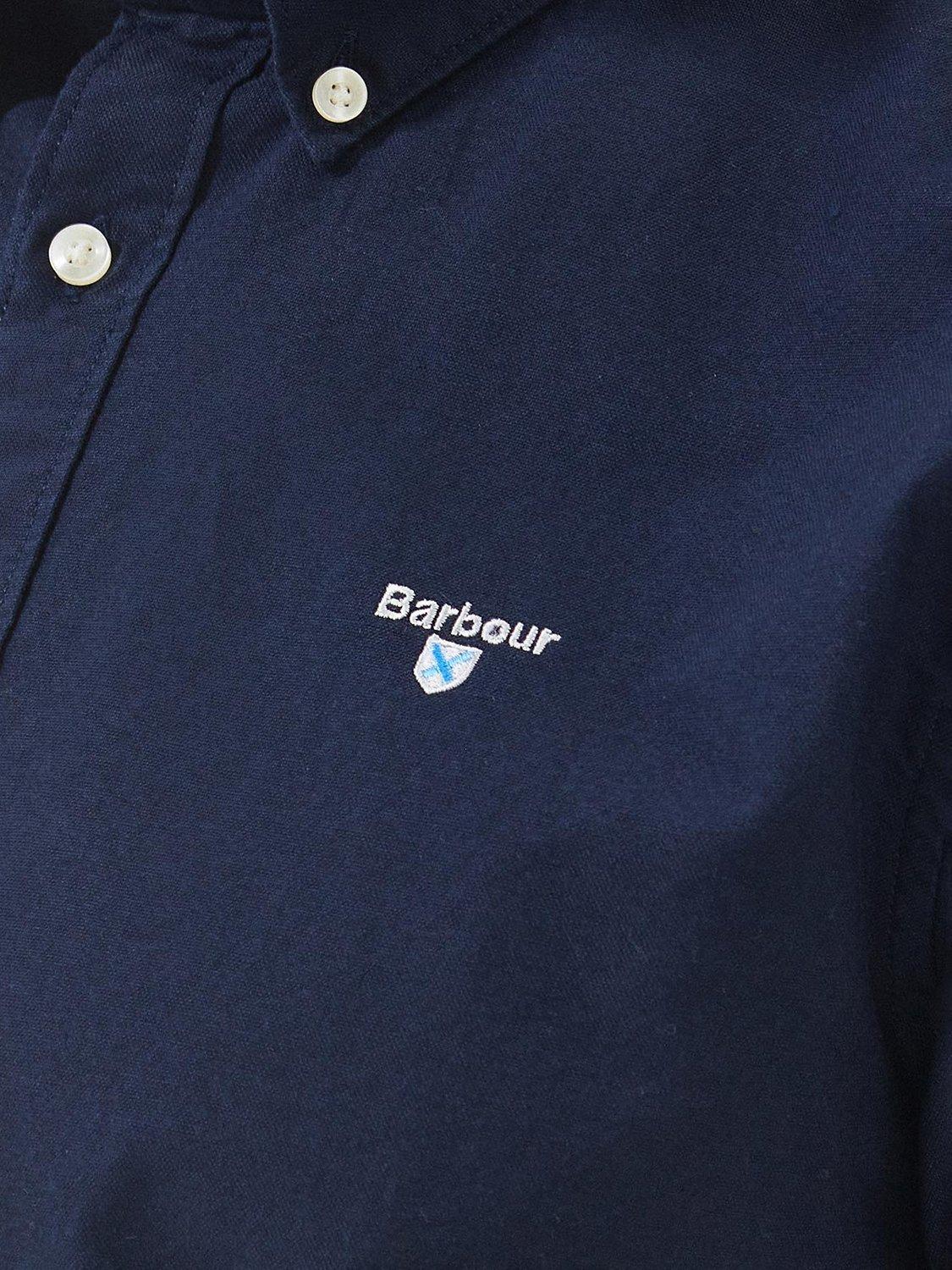 Product image 6 of 6, which shows Barbour Oxford Cotton Short Sleeve Shirt, Navy, M
