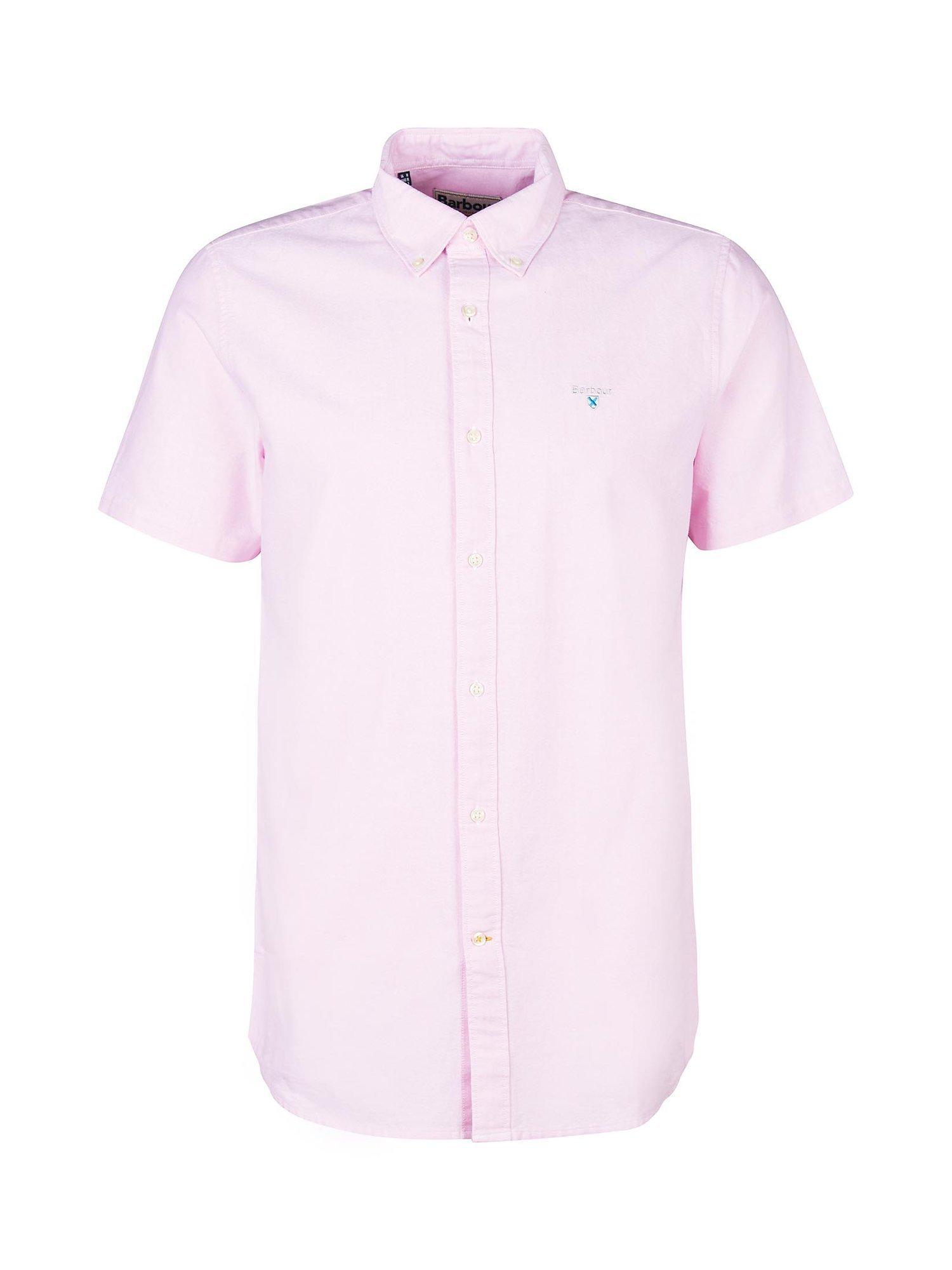 Product image 4 of 6, which shows Barbour Oxford Cotton Short Sleeve Shirt, Pink, S