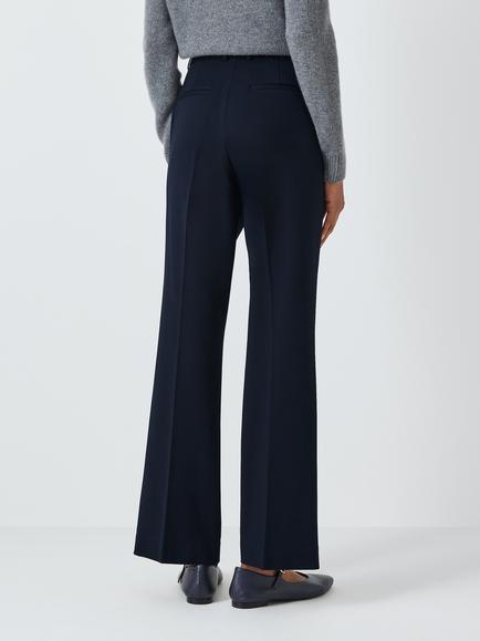 John Lewis Taylor Ponte Trousers - view 2, Navy