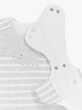 John Lewis Elephant Stripe Baby Sleeping Bag, 2.5 Tog, Grey