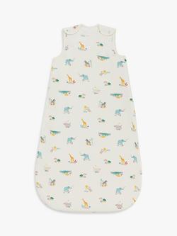 John Lewis Safari Baby Sleeping Bag, 2.5 Tog, White, White