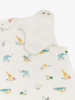 John Lewis Safari Baby Sleeping Bag, 2.5 Tog, White - view 2, White