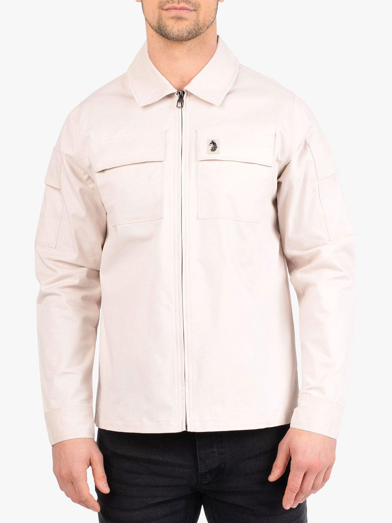 LUKE 1977 Oliver Zip Through Jacket, Bone