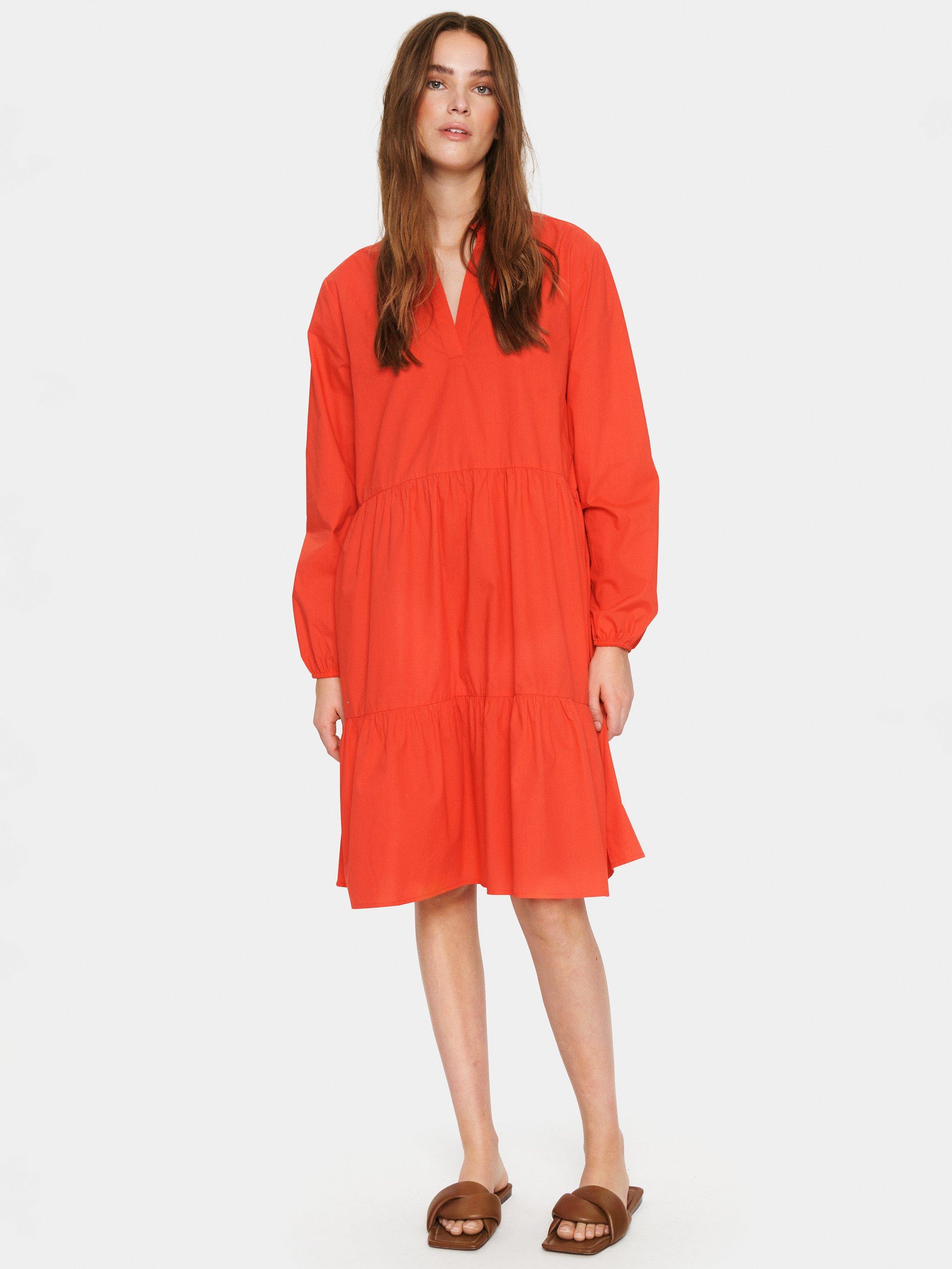 Saint Tropez Louise Tiered Swing Dress, Hibiscus