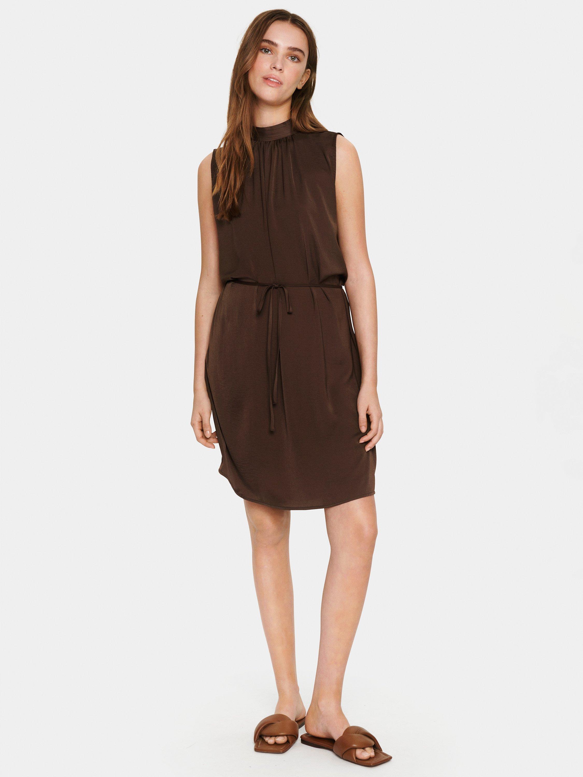 Saint Tropez Aileen Sleeveless Midi Dress, Hot Fudge