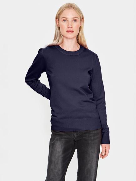 Saint Tropez Mila Knitted Pullover, Navy, Navy