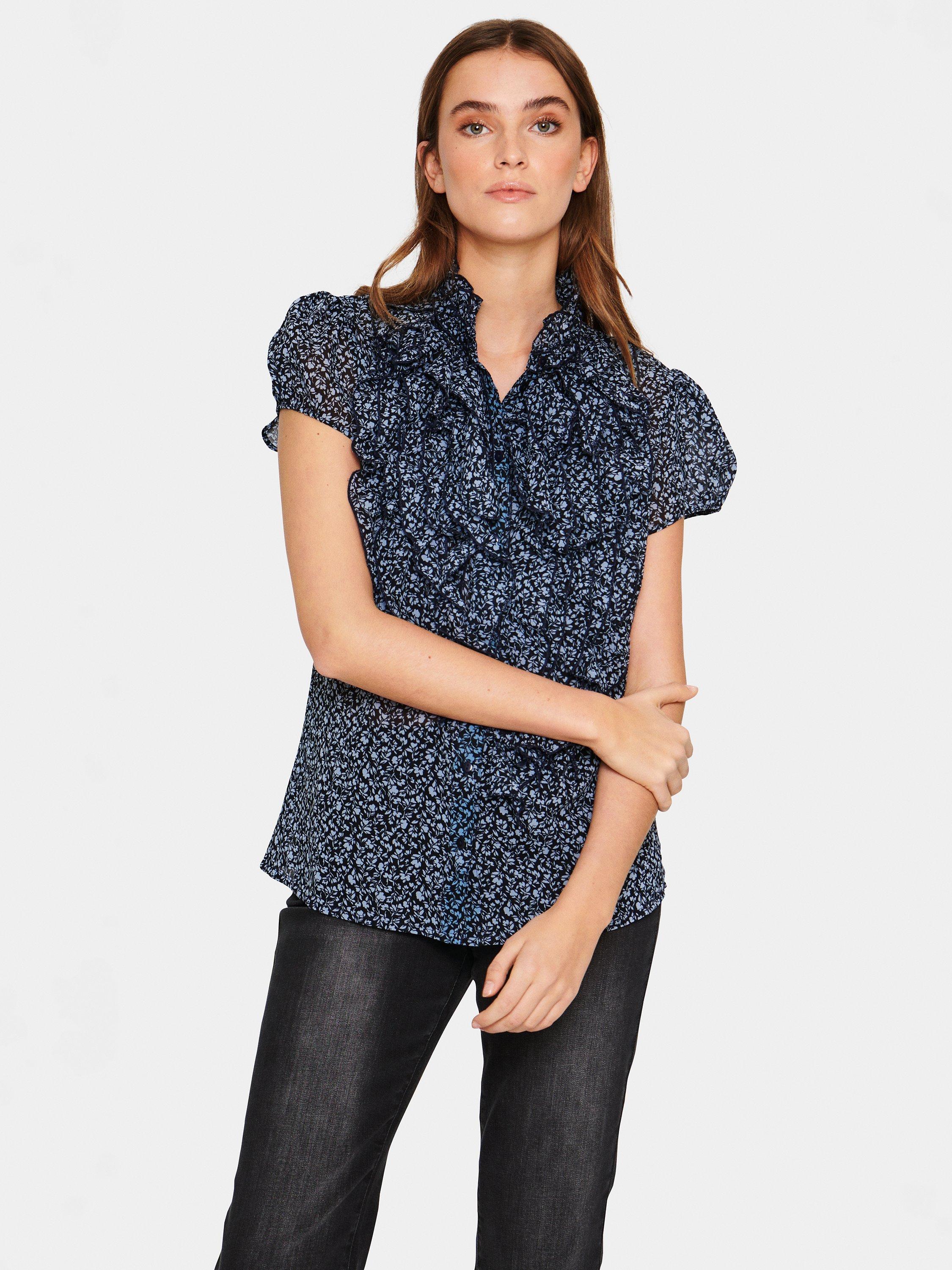 Saint Tropez Lilja Floral Blouse, Night Sky Ditsy