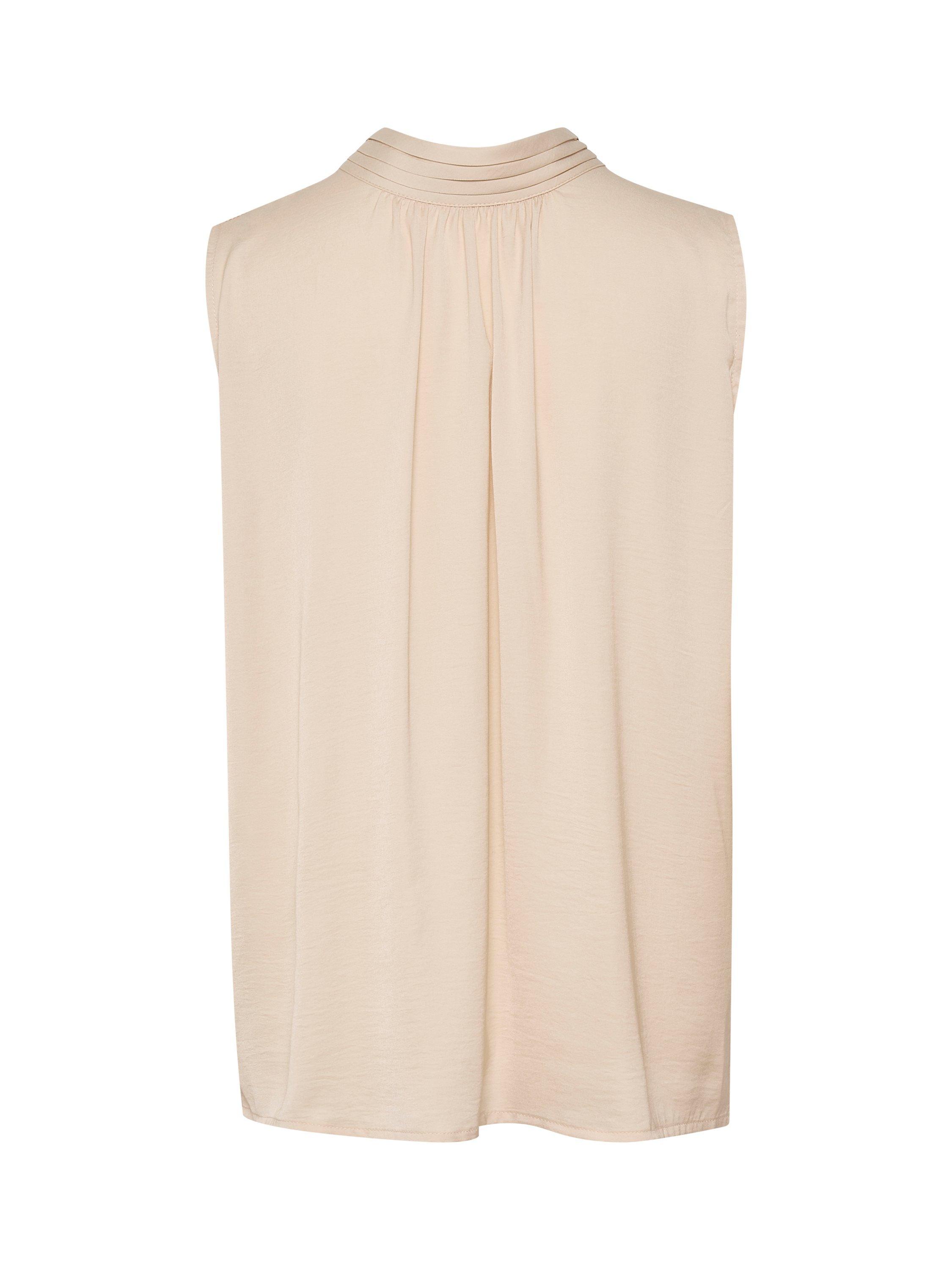 Product image 6 of 6, which shows Saint Tropez Aileen Sleeveless Satin High Neck Top, Ice, L