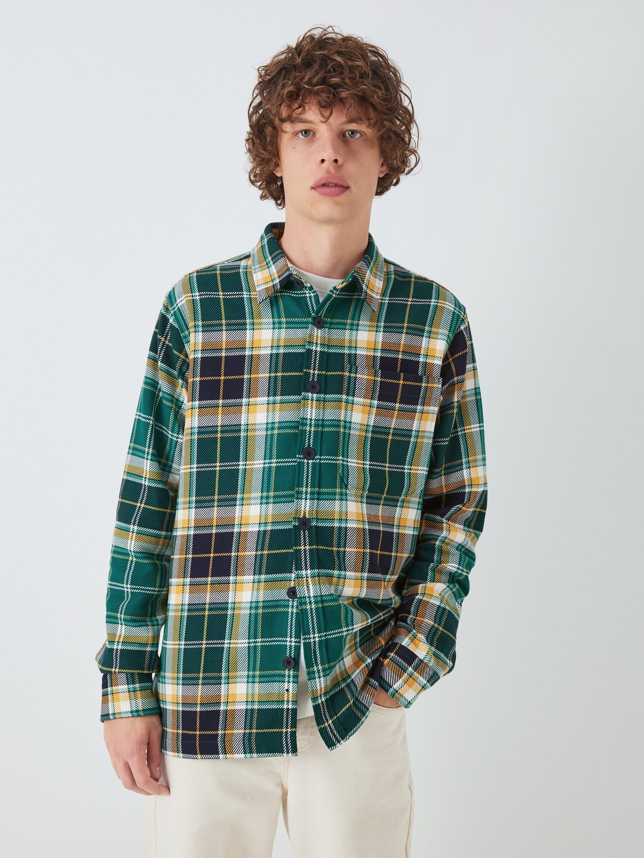 John Lewis ANYDAY Check Cotton Overshirt