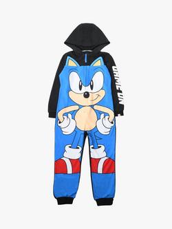 Brand Threads Kids' Sonic The Hedgehog Onesie, Black, Black