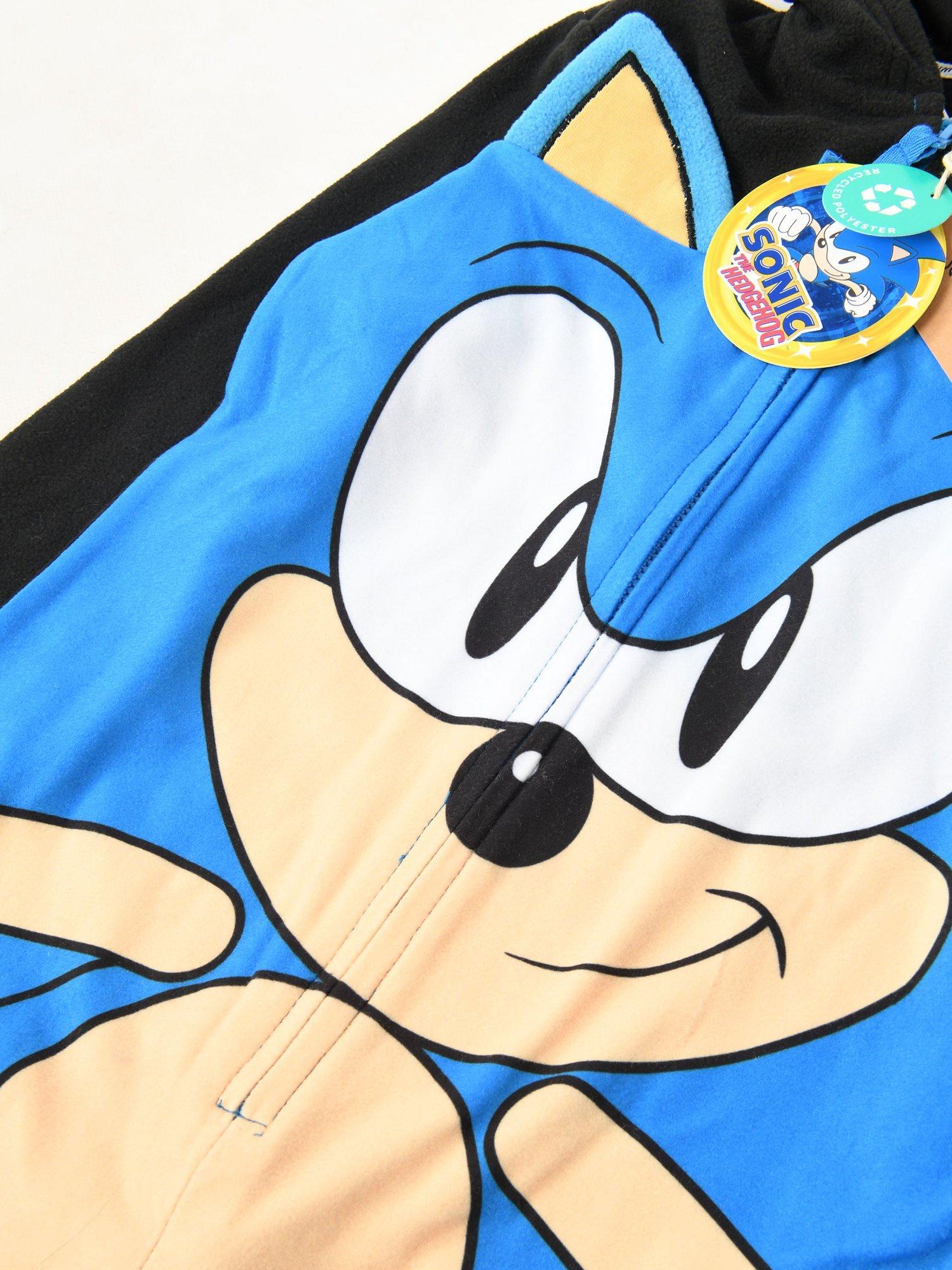Product image 4 of 4, which shows Brand Threads Kids' Sonic The Hedgehog Onesie, Black, 4-5 years