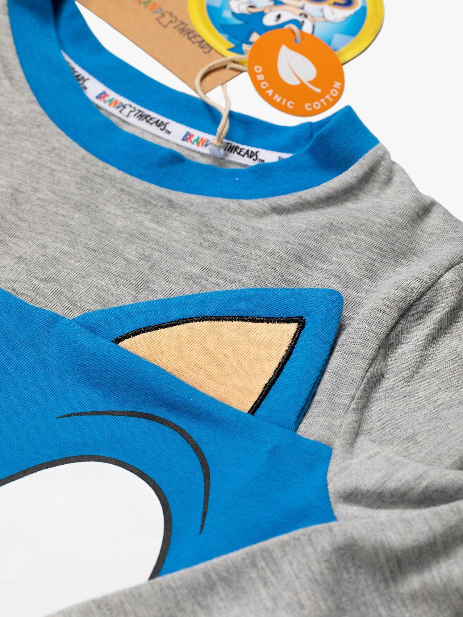 Product image 3 of 4, which shows Brand Threads Kids' Sonic the Hedgehog Pyjama Set, Blue, 4-5 years