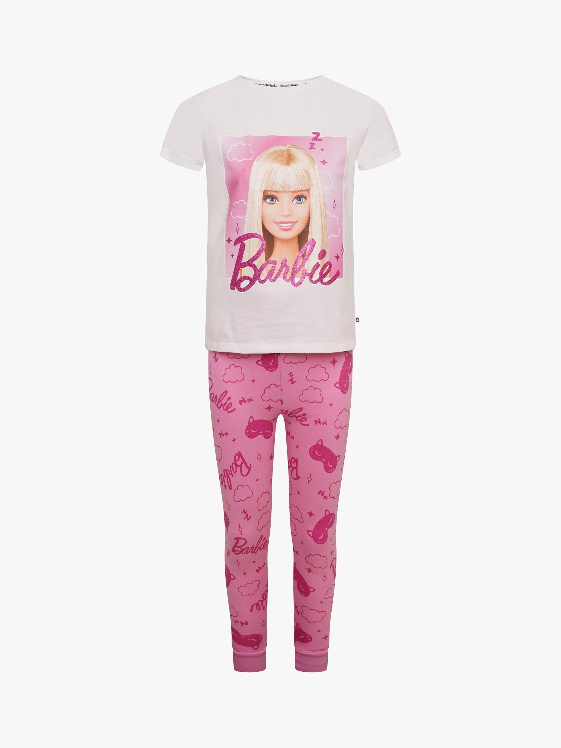 Product image 4 of 4, which shows Brand Threads Kids' Barbie Pyjama Set, Pink, 4-5 years