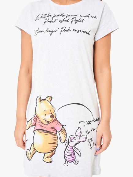 Brand Threads Winnie the Pooh Nighty, Light Grey - view 2, Light Grey