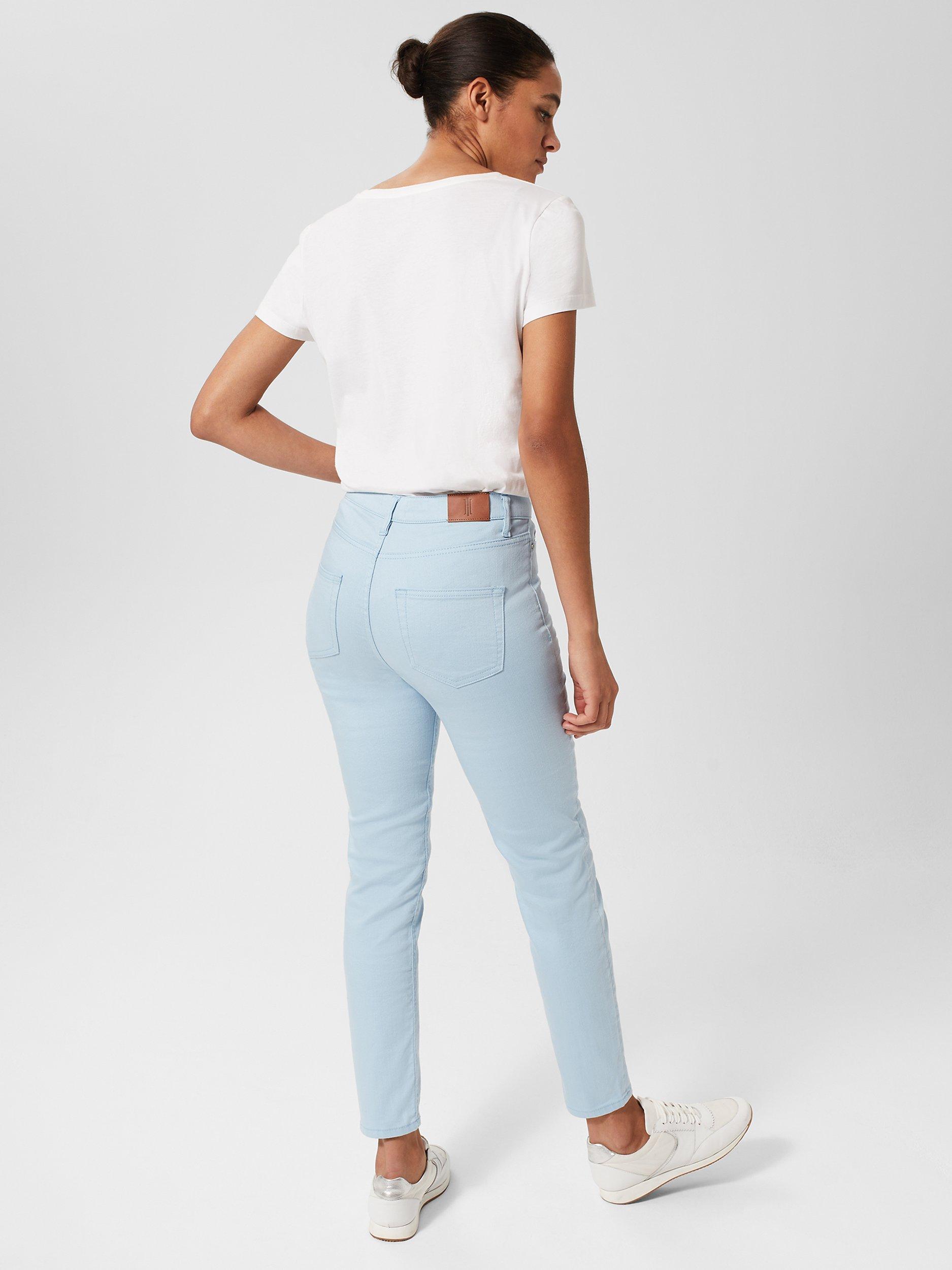Product image 2 of 4, which shows Hobbs Gia Sculpting Skinny Jeans, Dusky Blue, 10