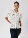 Hobbs Taryn Floral Print Top, Ivory Multi