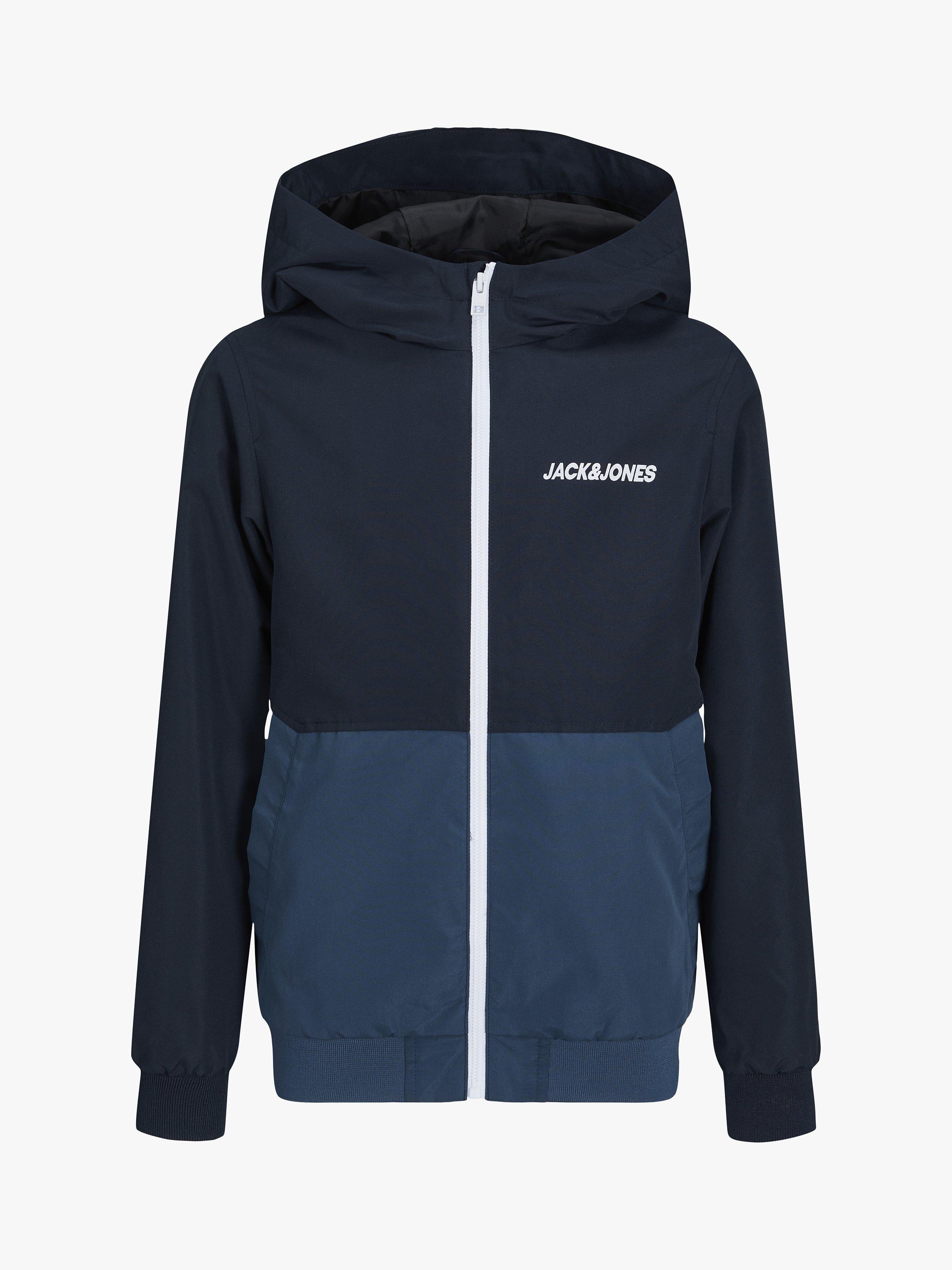 Product image 5 of 5, which shows Jack & Jones Kids' Hooded Bomber Jacket, Navy Blazer, 6 years