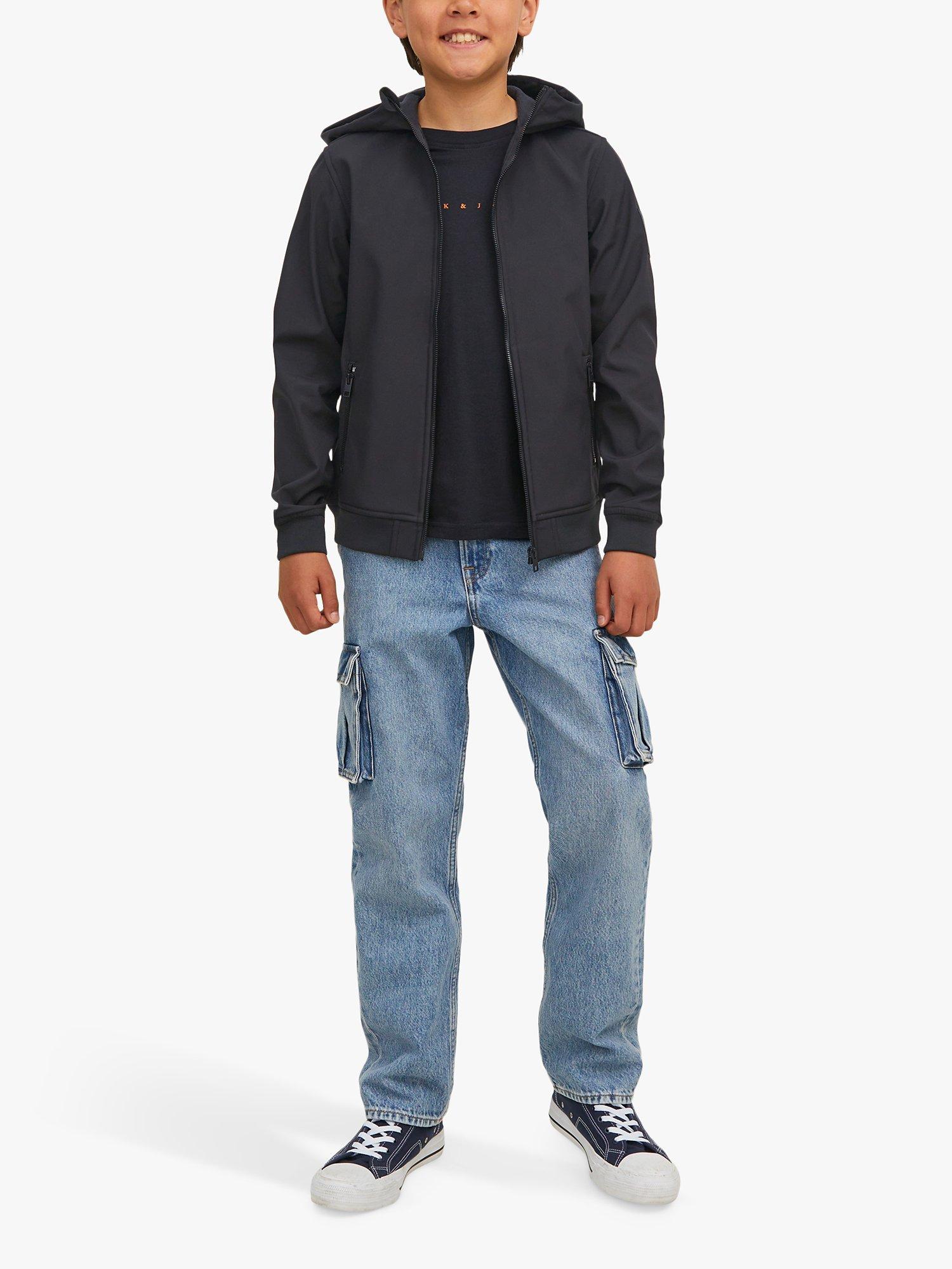 Product image 2 of 3, which shows Jack & Jones Kids' Hooded Softshell Jacket, Black, 6 years