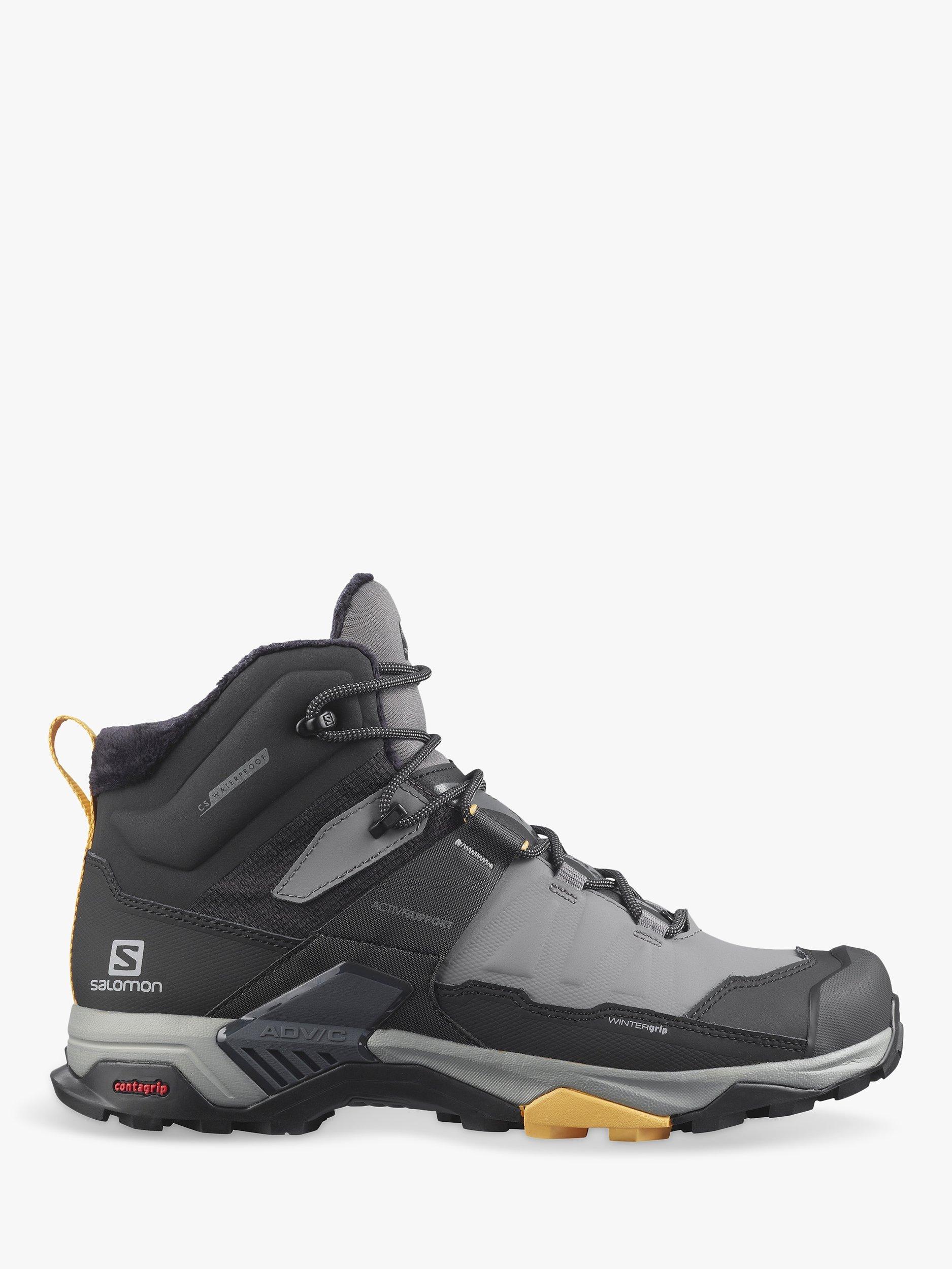 Salomon X Ultra 4 Mid Men's Winter Waterproof Hiking Boots, Quietshade/Black
