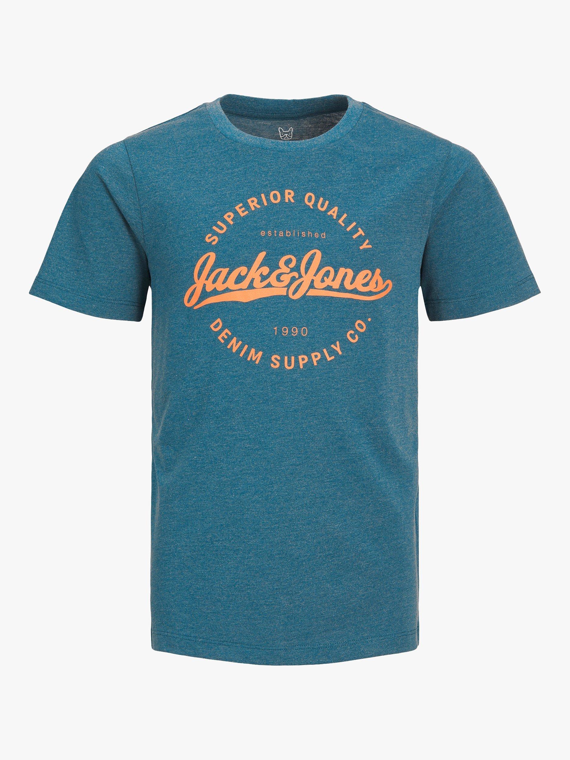 Jack & Jones Kids' Stanli Logo T-Shirt, Sailor Blue