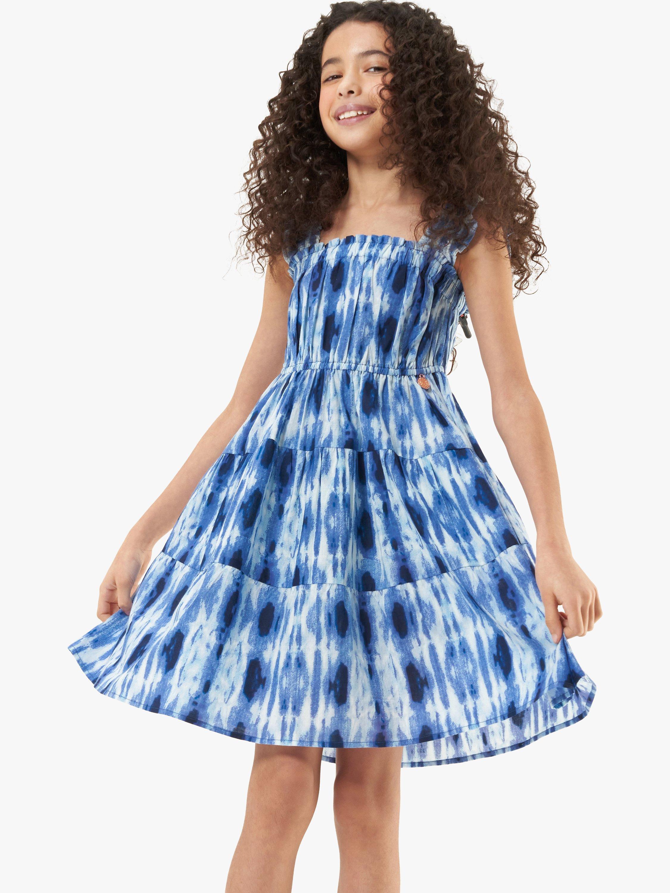 Angel & Rocket Kids' Tie Dye Sun Dress, Blue