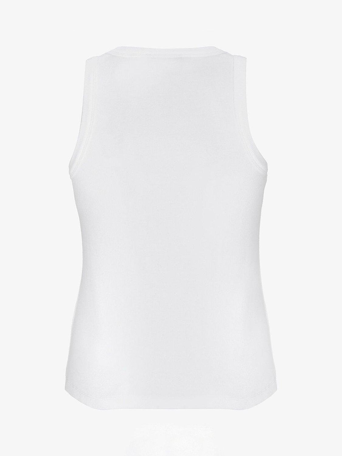 Product image 5 of 5, which shows Mint Velvet High Neck Tank Top, White, L