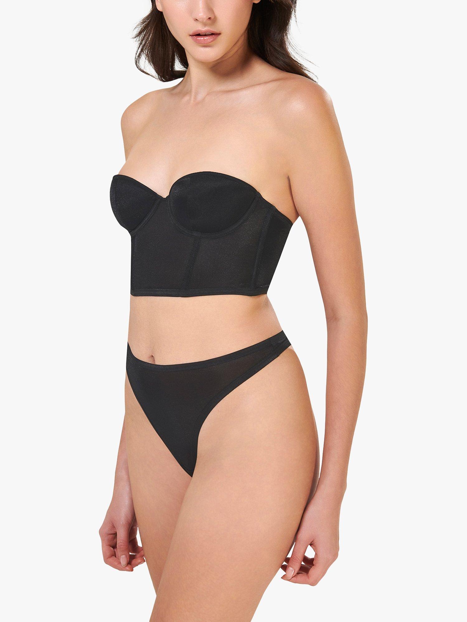 Bluebella Thena High Waist Thong, Black