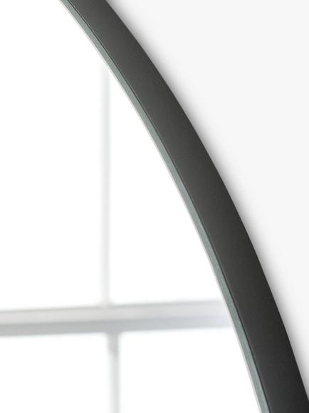 Yearn Delicacy Arched Wood Frame Wall/Leaner Mirror - view 2, Black