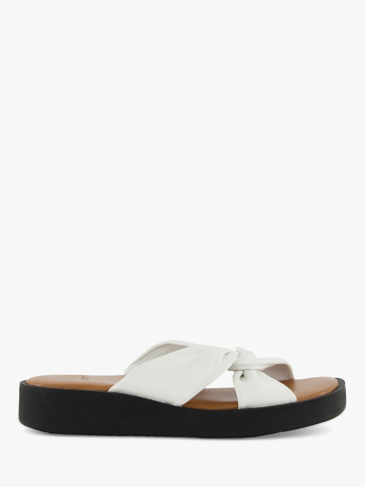Dune Lizo Leather Knot Flatform Sandals