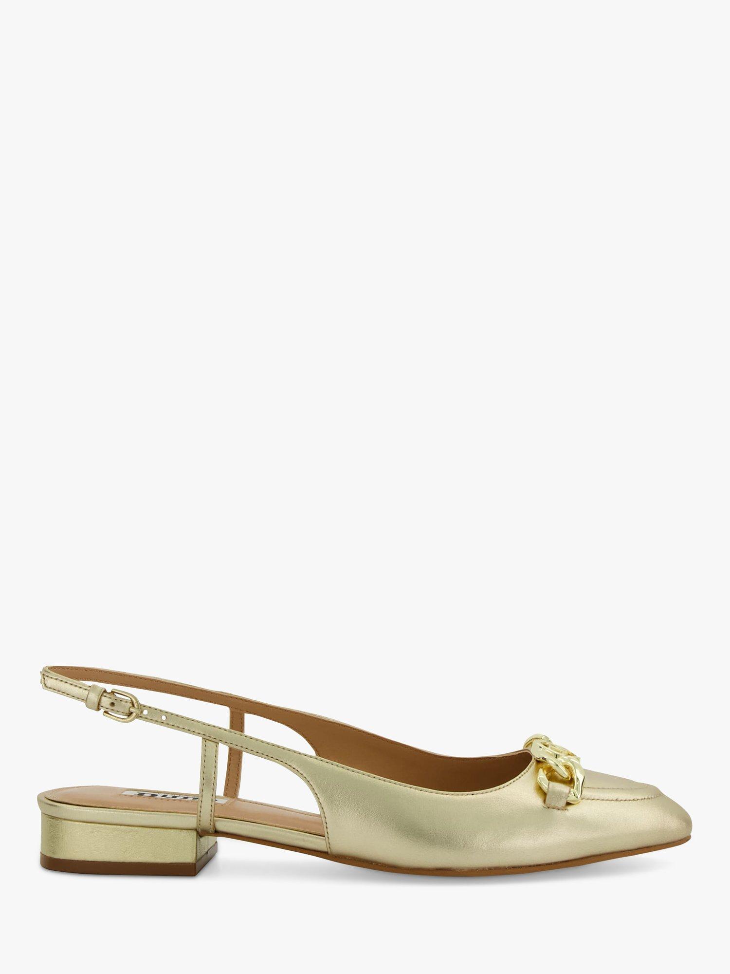 Dune Hippity Leather Snaffle Trim Slingback Pumps