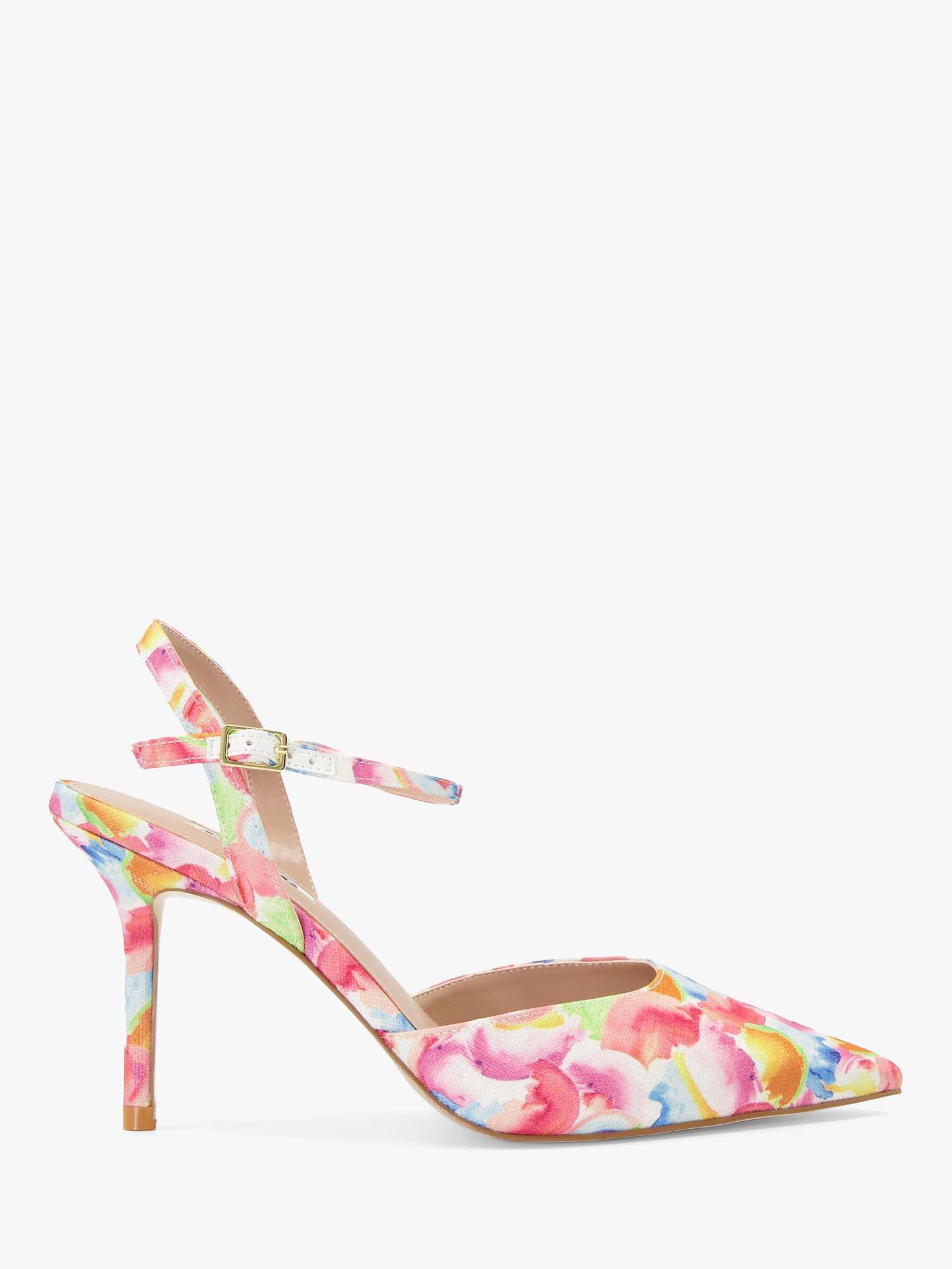Dune Clarisse Floral Print Court Shoes, Multi