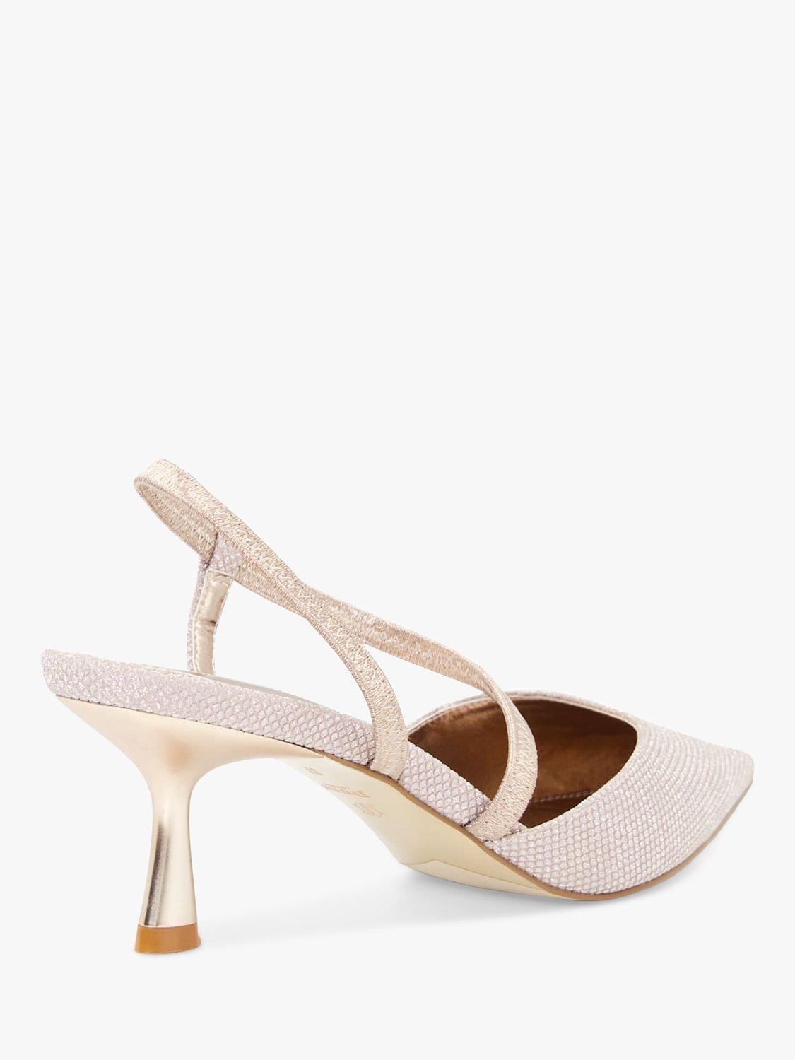 Product image 4 of 5, which shows Dune London Citrus Wide Fit Asymmetric Court Shoes, Rose Gold, 6