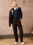 Brora Fine Gauge Knit Plain Cardigan, Navy