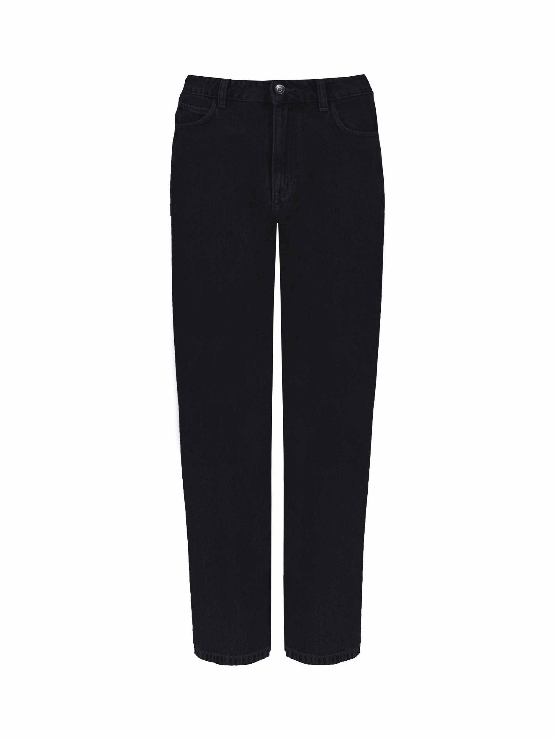 Product image 4 of 4, which shows Ro&Zo Straight Leg Jeans, Black, 10