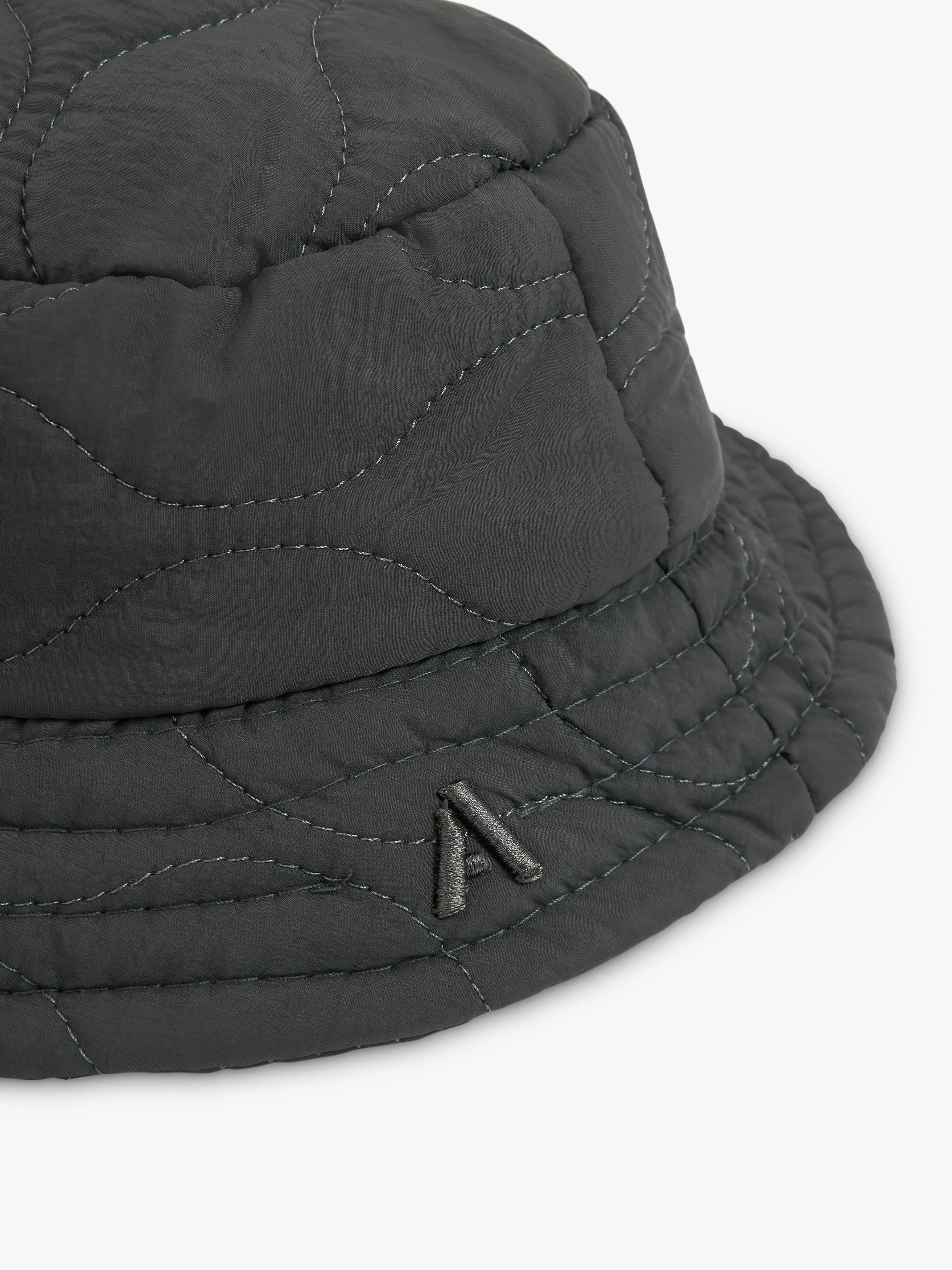 Product image 3 of 3, which shows John Lewis ANYDAY Kids' Quilt Bucket Hat, Grey, 3-7 years