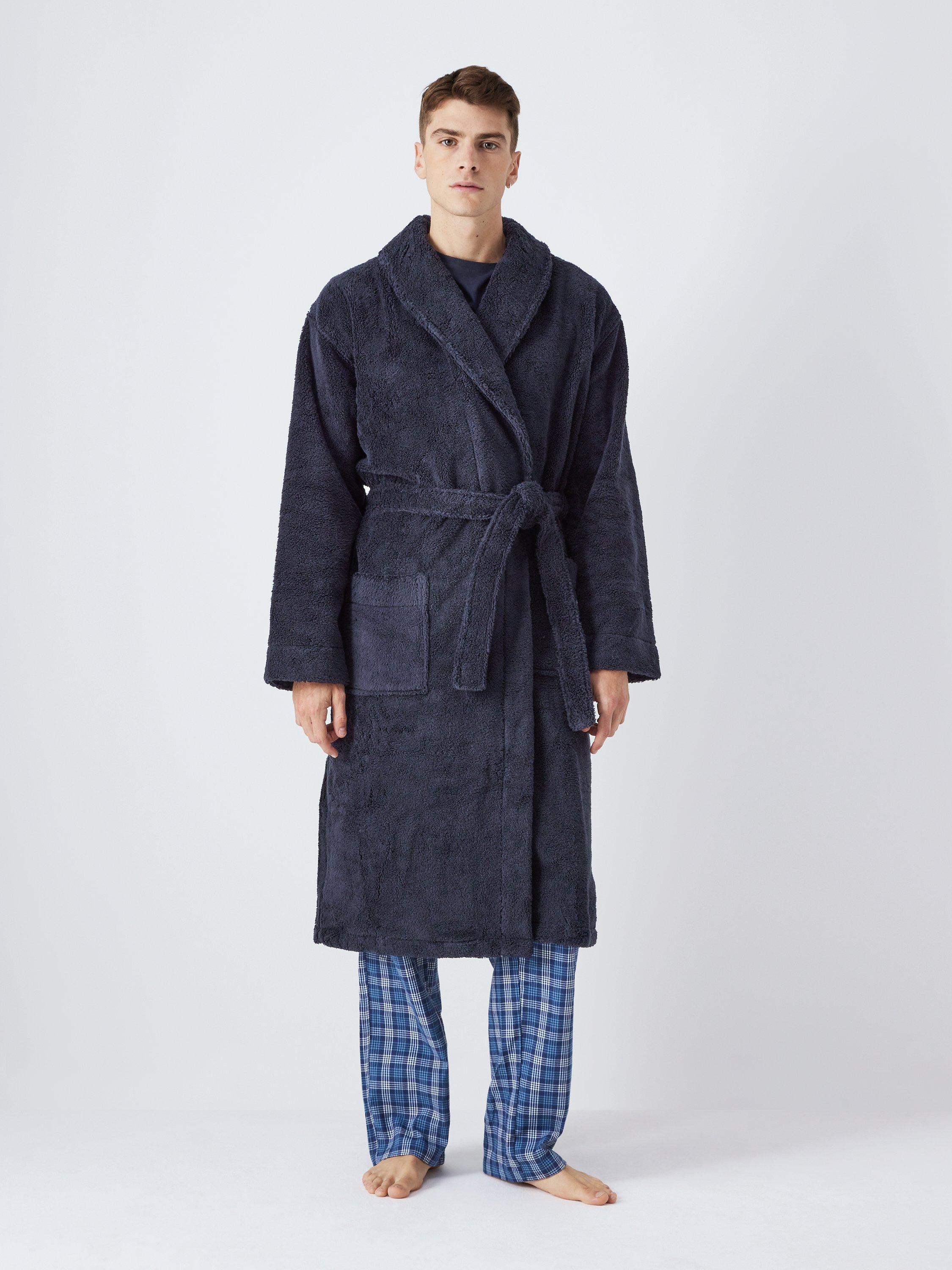 John Lewis Premium Luxury Towelling Robe Navy