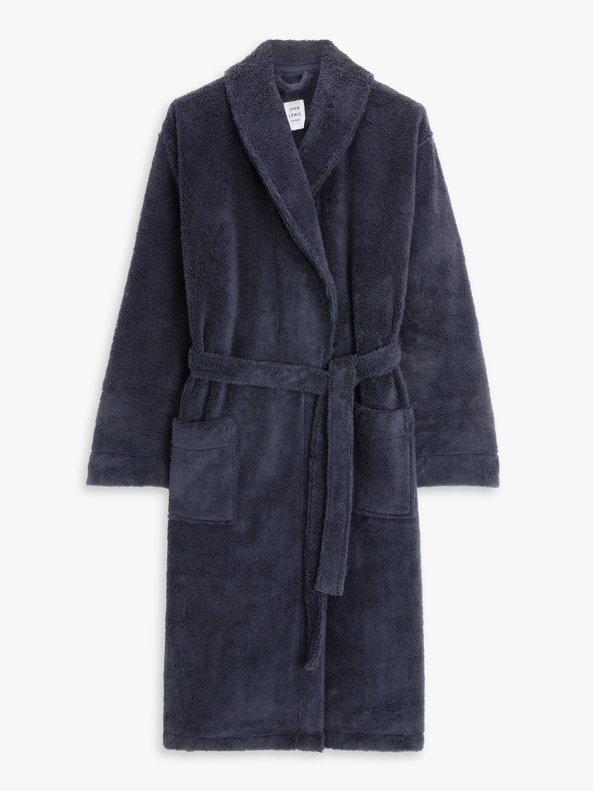 John Lewis Premium Luxury Towelling Robe Navy