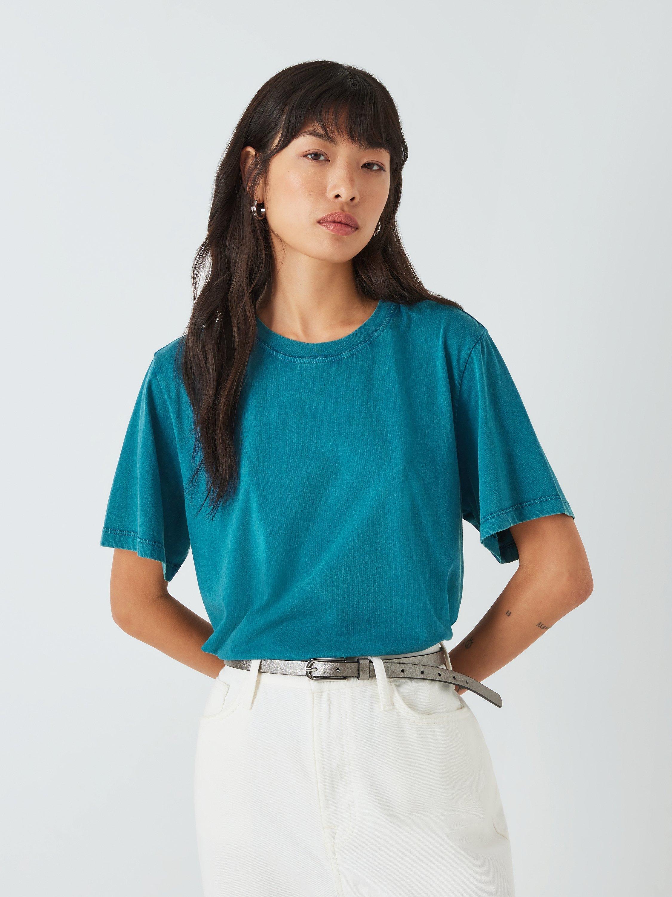 AND/OR Authentic Plain Short Sleeve T-Shirt, Teal