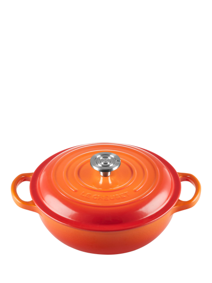 Le Creuset Essentials Cast Iron Round Casserole Soup Pot, 22cm - view 2, Volcanic