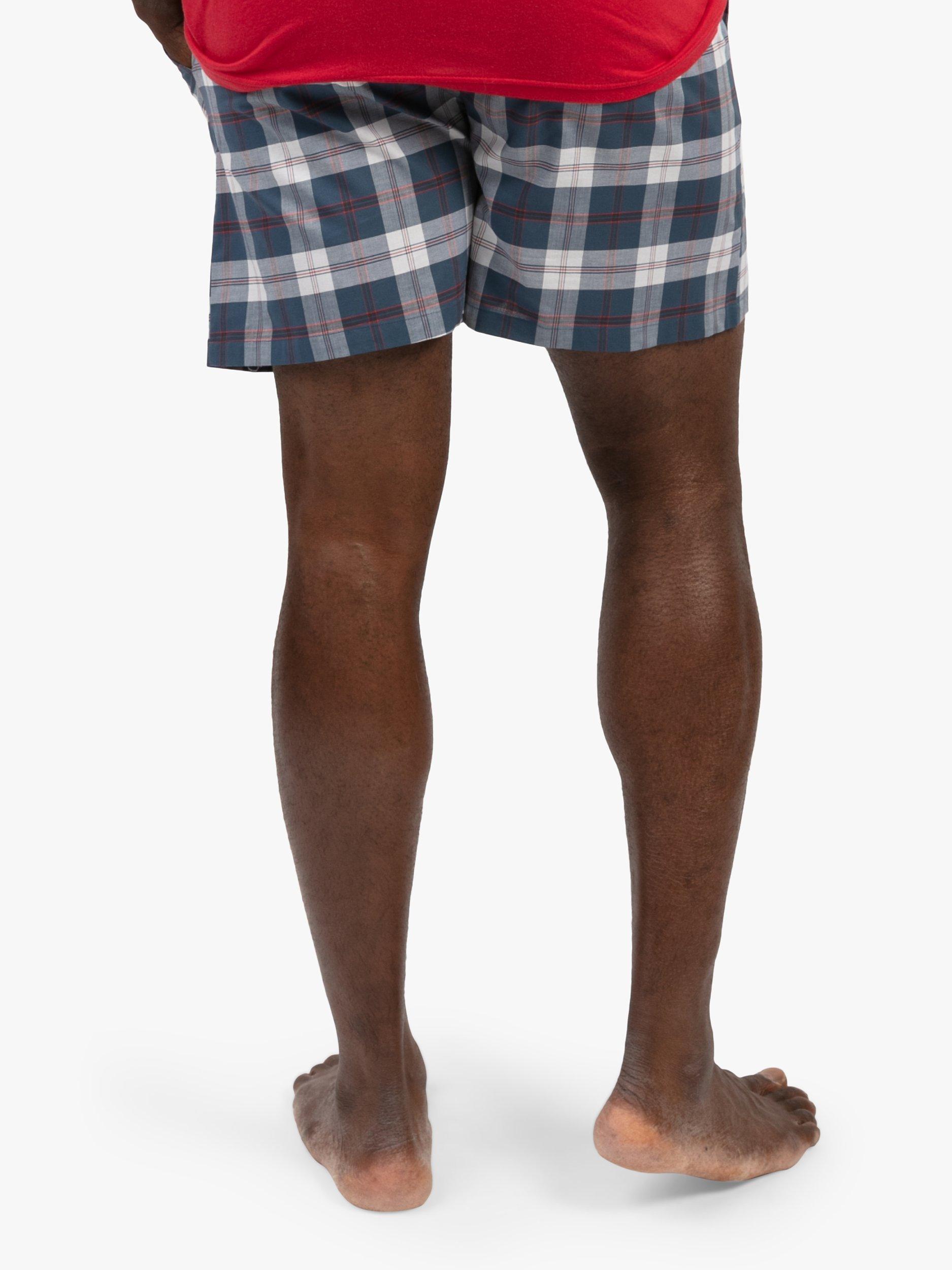 Product image 2 of 4, which shows Cyberjammies Jasper Check Pyjama Shorts, Teal Blue, S