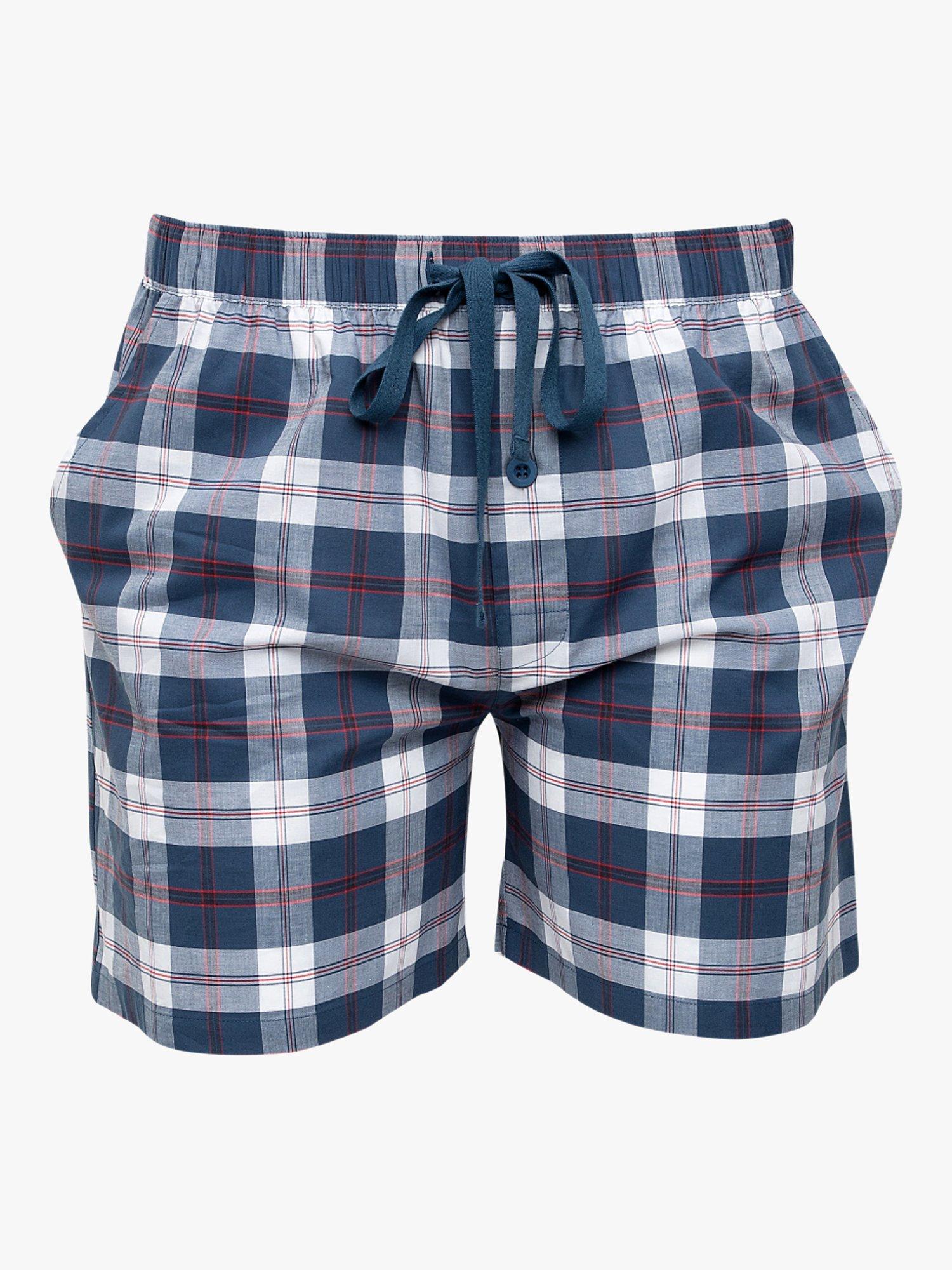 Product image 3 of 4, which shows Cyberjammies Jasper Check Pyjama Shorts, Teal Blue, S