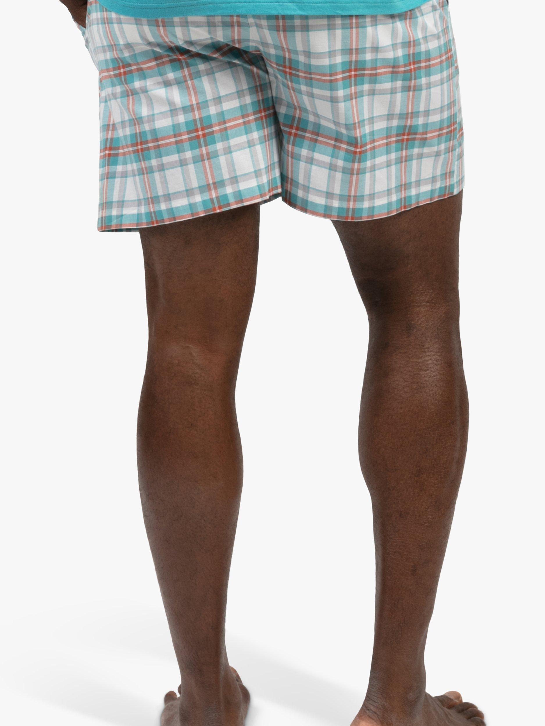 Product image 2 of 4, which shows Cyberjammies Luca Check Pyjama Shorts, Blue, L
