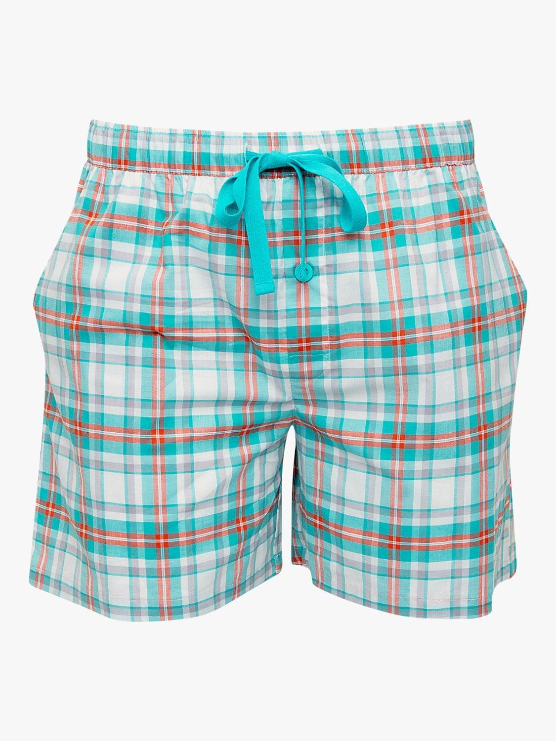 Product image 3 of 4, which shows Cyberjammies Luca Check Pyjama Shorts, Blue, L