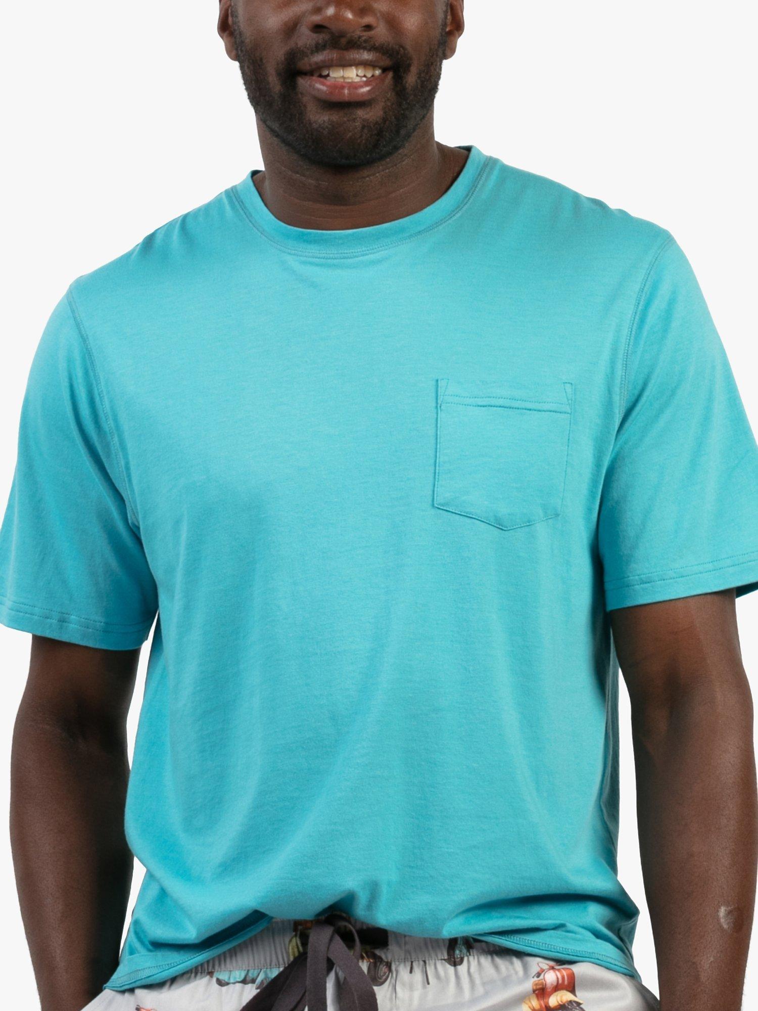 Product image 1 of 4, which shows Cyberjammies Cotton Blend Lounge Pocket T-Shirt, Blue, S