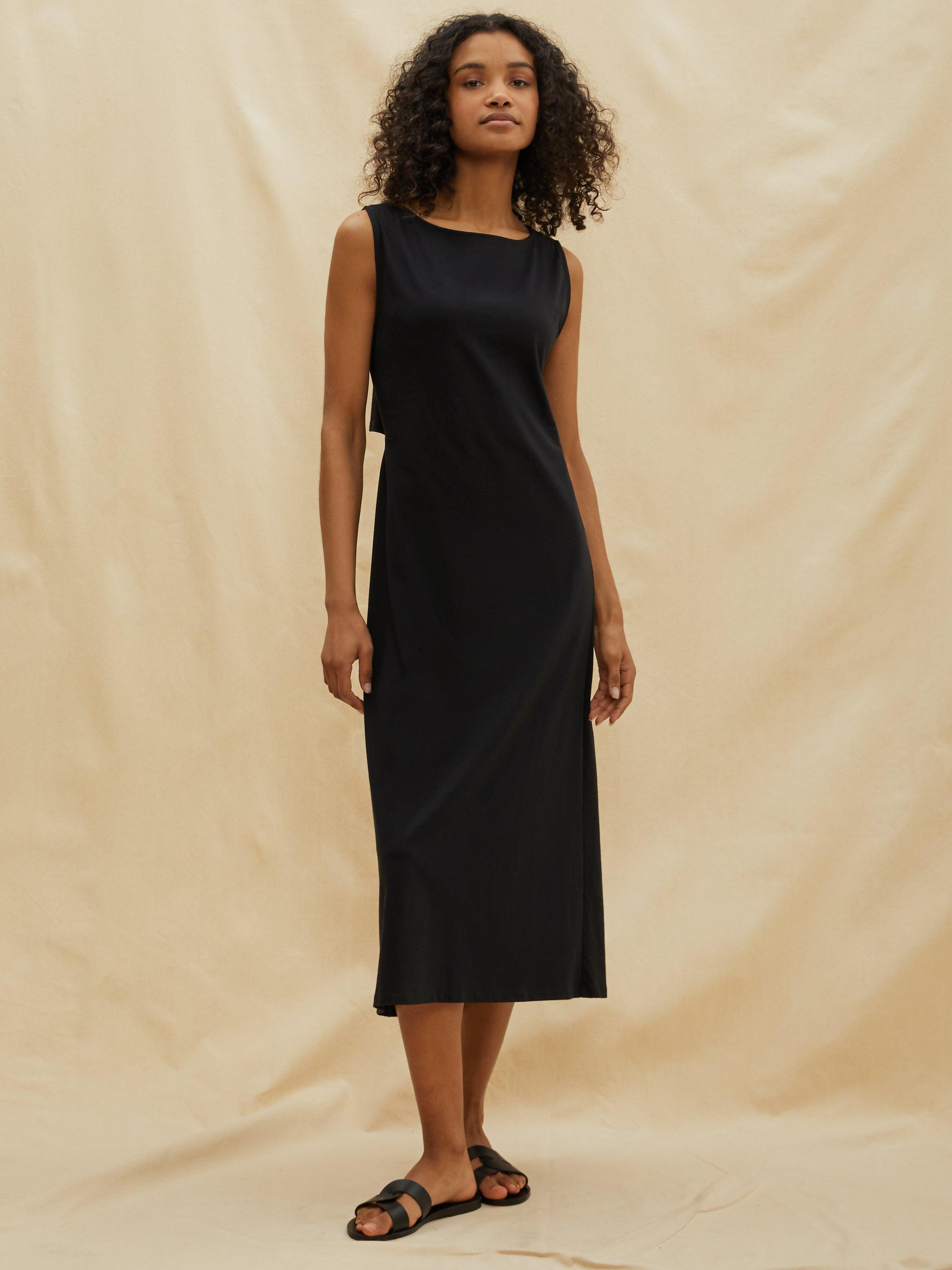 Albaray Open Back Detail Midi Dress, Black